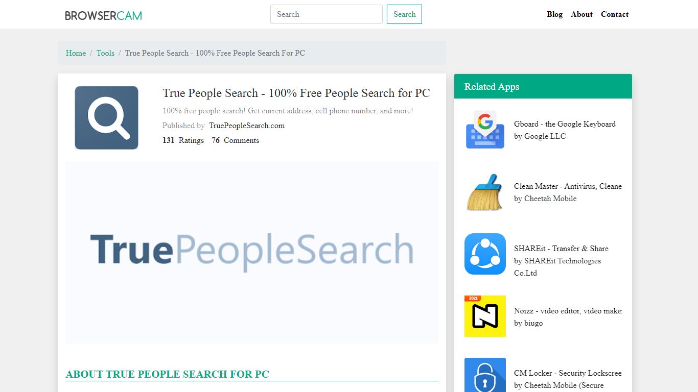 True People Search - 100% Free People Search for PC